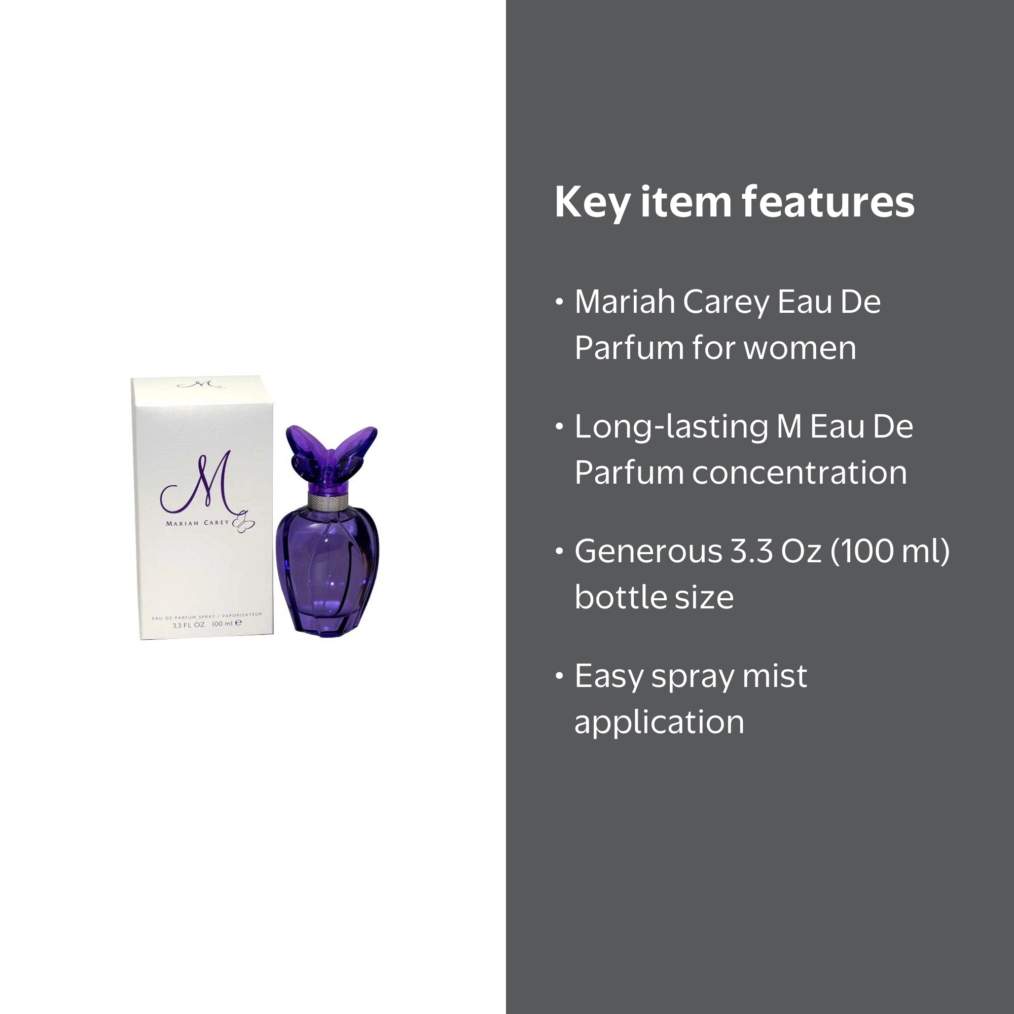 Mariah Carey M Eau De Parfum Spray for Women, 3.3 Oz / 100 Ml