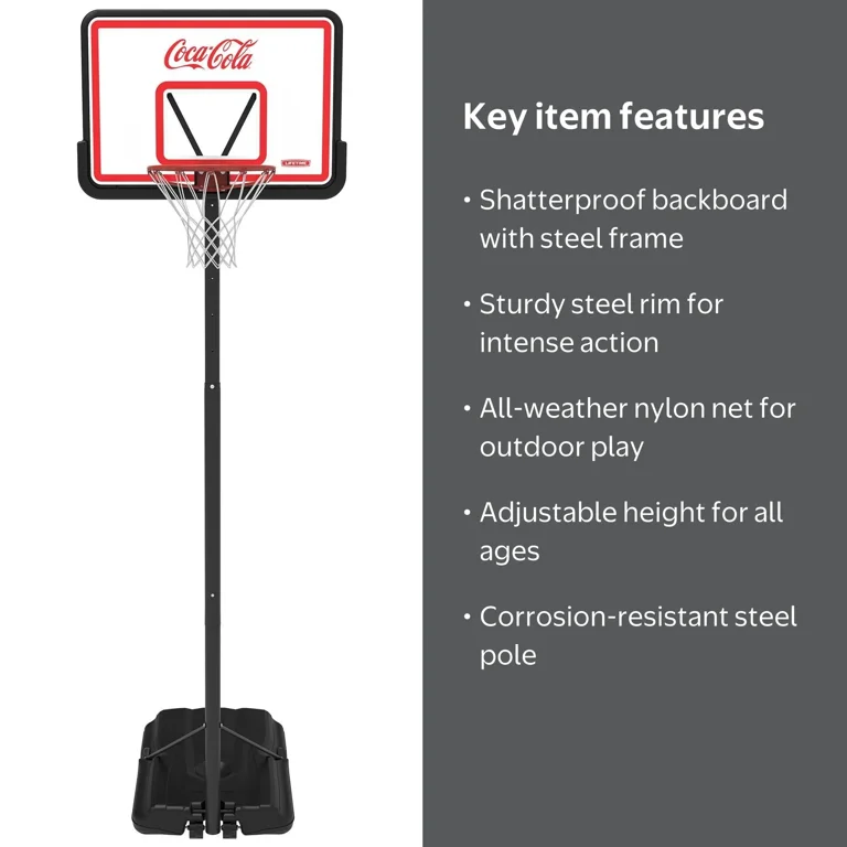 Lifetime 44-inch Adjustable Portable Basketball Hoop with