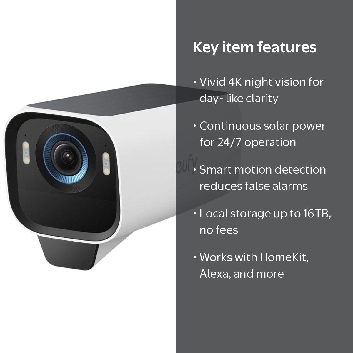 eufy Security eufyCam S3 Pro Add-on Cam, Solar Camera Outdoor