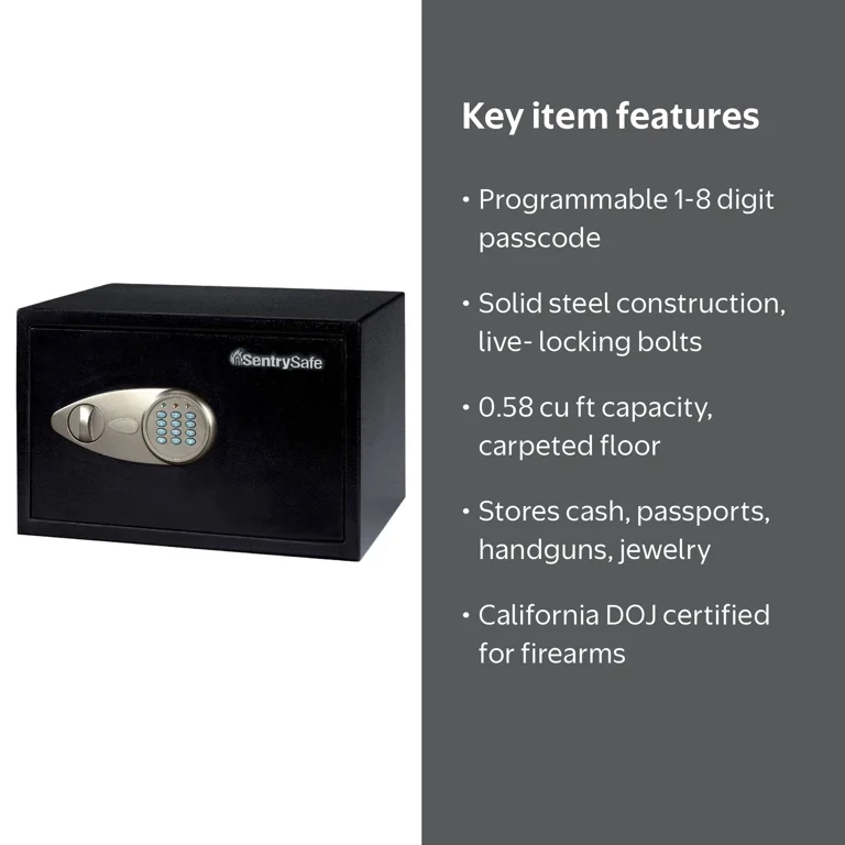 SentrySafe X055 Medium Security Safe with Digital Keypad 0.58 cu