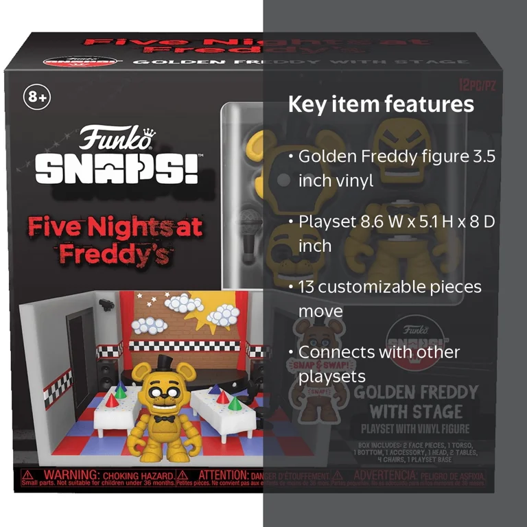 Funko, Five Nights at Freddy's Snap Playset, Stage with Golden
