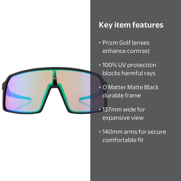 Oakley Sutro Prizm Golf Shield Sunglasses, Matte Black Frame