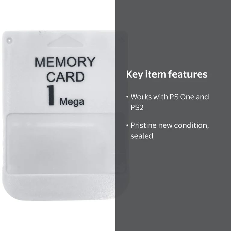 Sony PlayStation 1 PS1 Memory Card (1MB) - Portable for New Games
