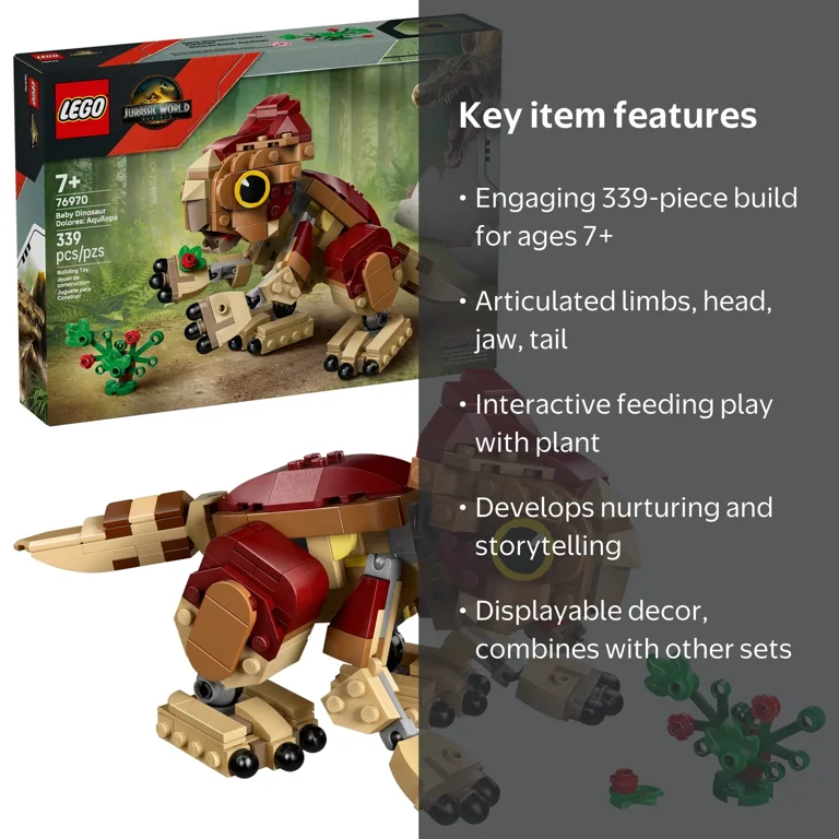 LEGO, Dinosaur Toy, 76970, Educational Pretend Play Set for Ages 7
