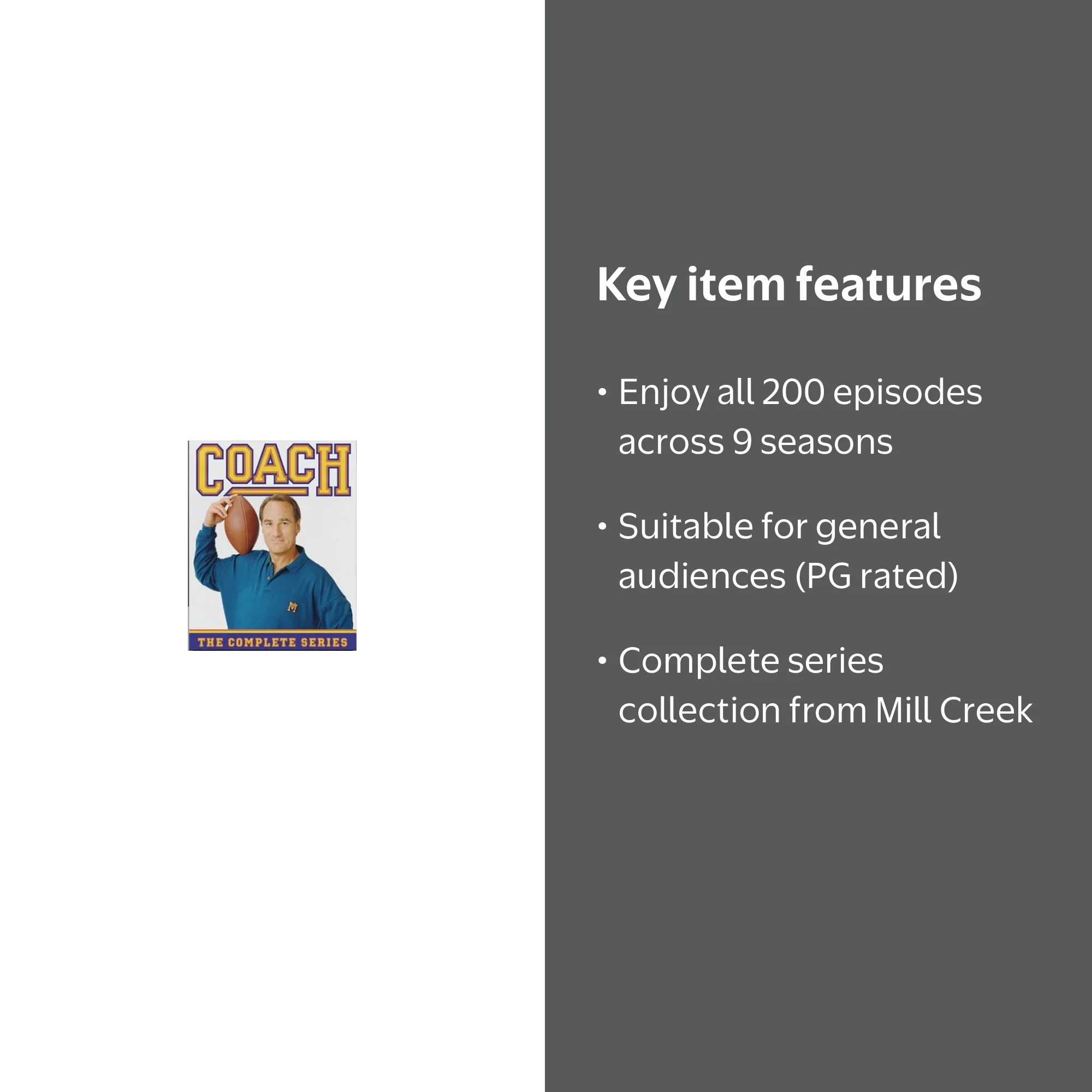 Mill Creek - Coach: Complete DVD Series Season Box Set, Comedy
