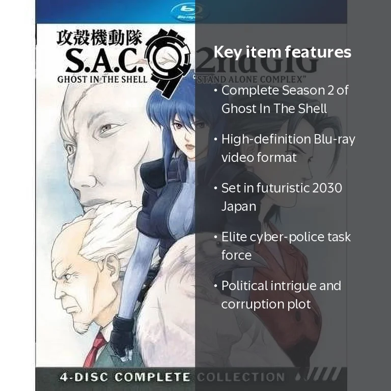Ghost In The Shell: Stand Alone Complex Season 2 Blu-ray - Walmart.com