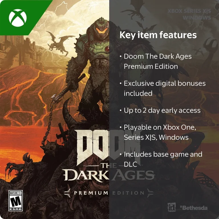 ゲームキャラクター DOOM The Dark Ages Premium Edition Xbox Doom The Dark Ages: Premium Edition - Xbox One, Xbox Series X|S