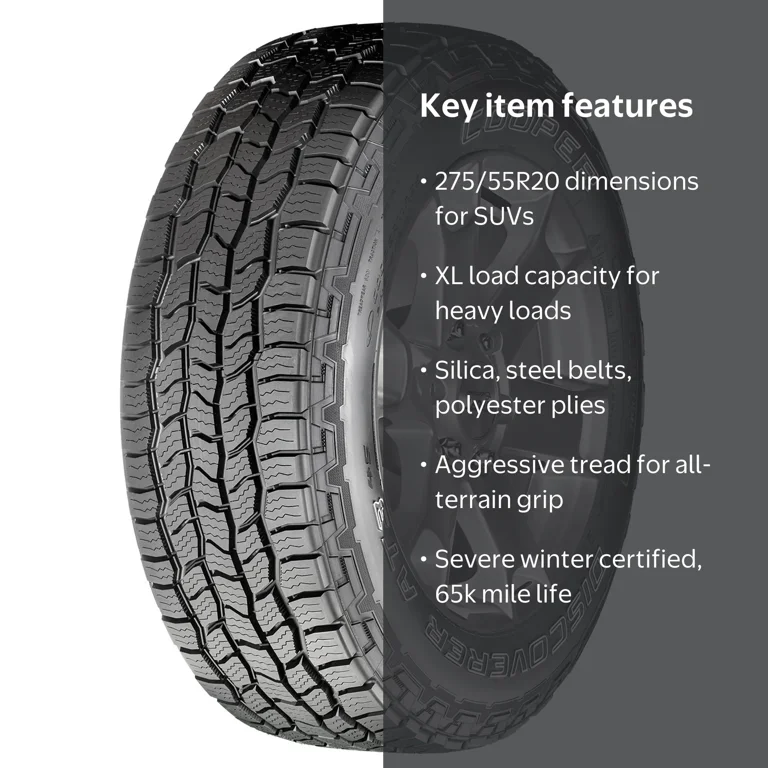 Cooper Discoverer A/T3 4S All-Terrain Light Truck Tire 275/55R20