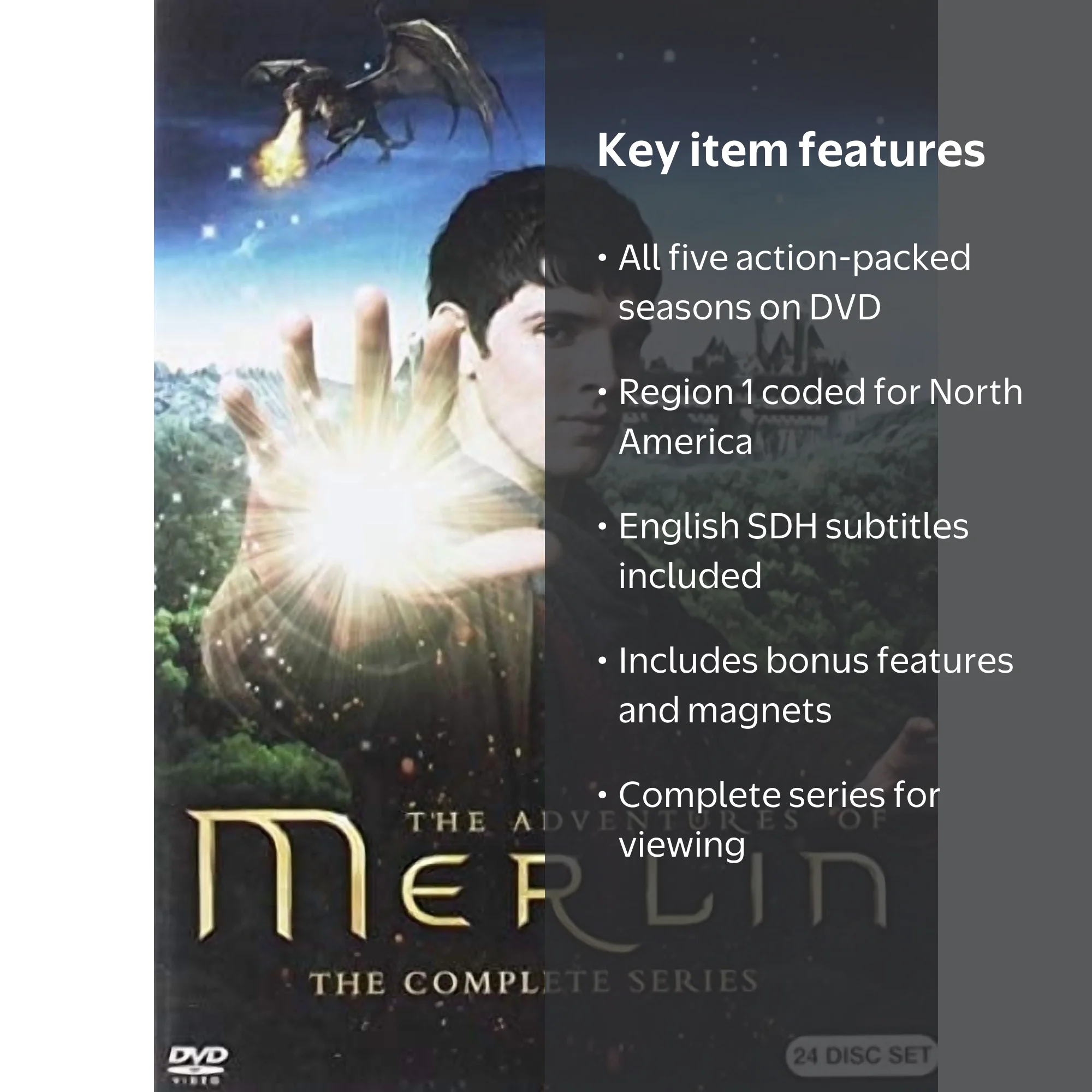 Merlin: The Complete Fantasy Series (DVD) - King, Castle, Movie