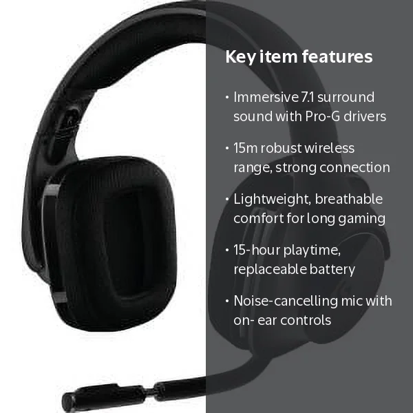 Logitech G533 Pro-Grade Wireless Gaming Headset with Advanced