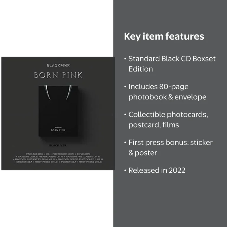 BLACKPINK 韓国CDアルバム DVDセット Blackpink - BORN PINK Standard CD Boxset Version B / BLACK, KPOP