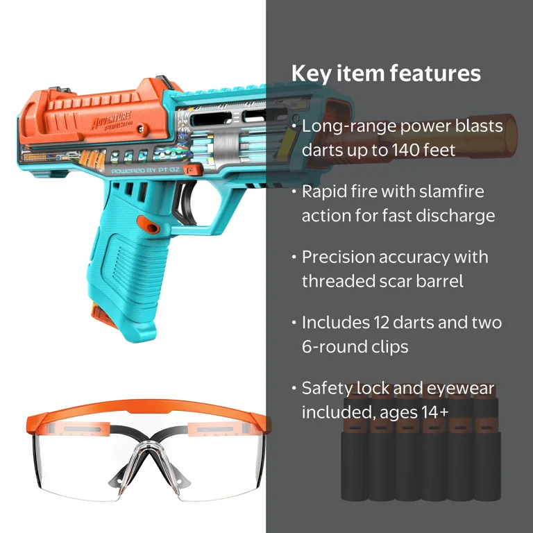 Adventure Force Brute Pro Ultimate Clip-Fed Slamfire Foam Dart