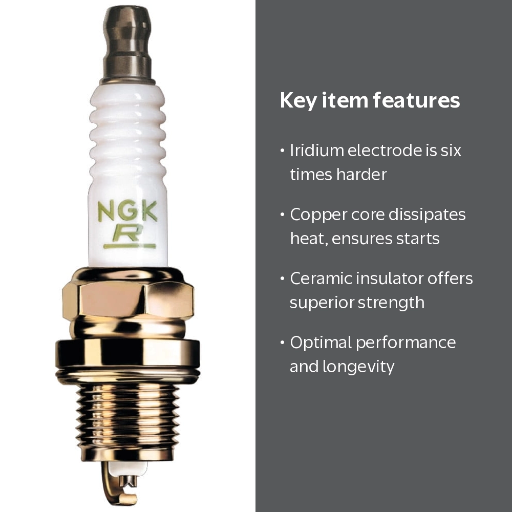 NGK 4462 Laser Iridium Spark Plug - IZFR6J, 1 Pack for Gas Engines