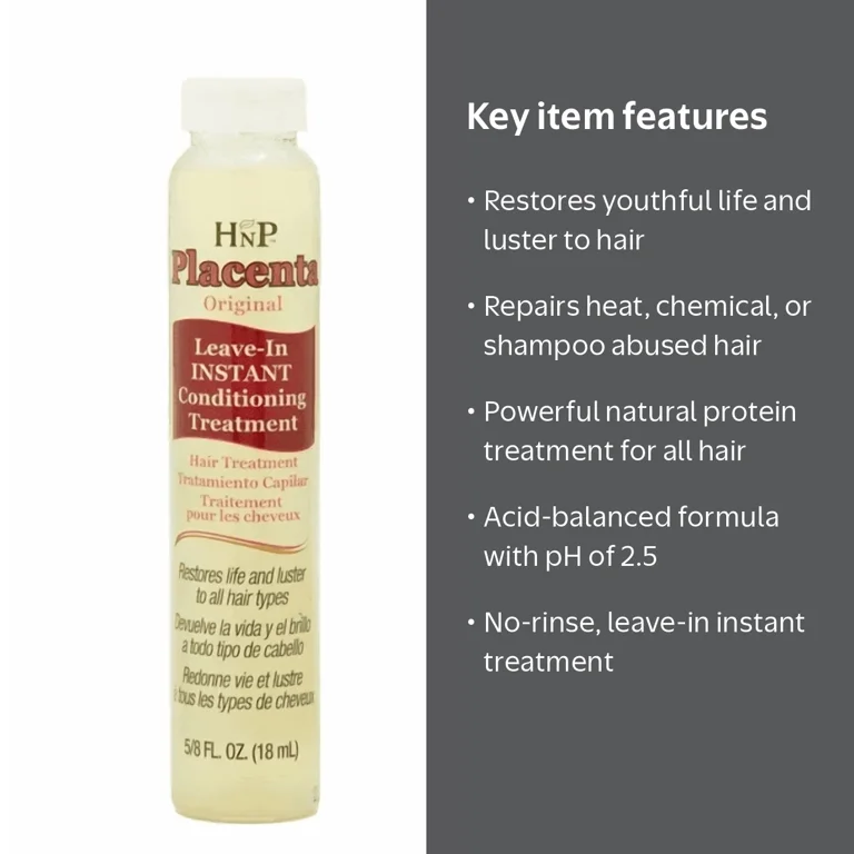 Hask Placenta No-Rinse Hair Repair Treatment, 0.625 oz - Walmart.com