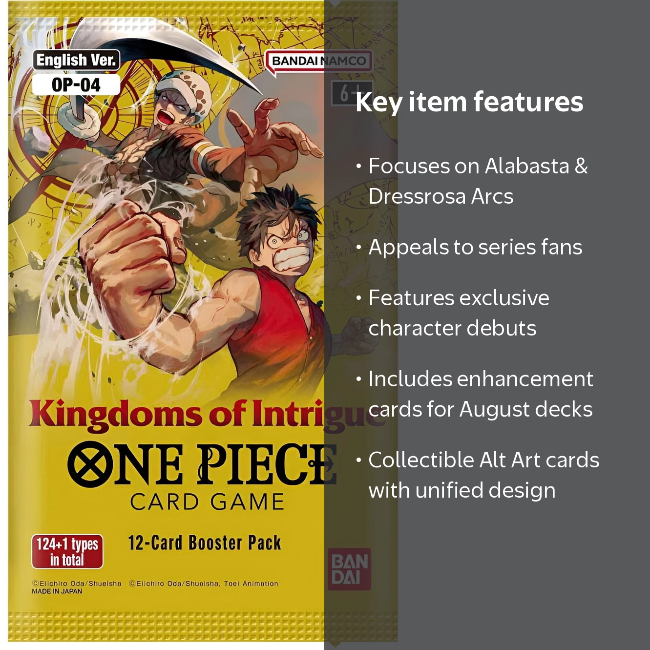 ONE PIECE, TCG Booster Pack, OP-04, Kingdoms of Intrigue - Walmart.com