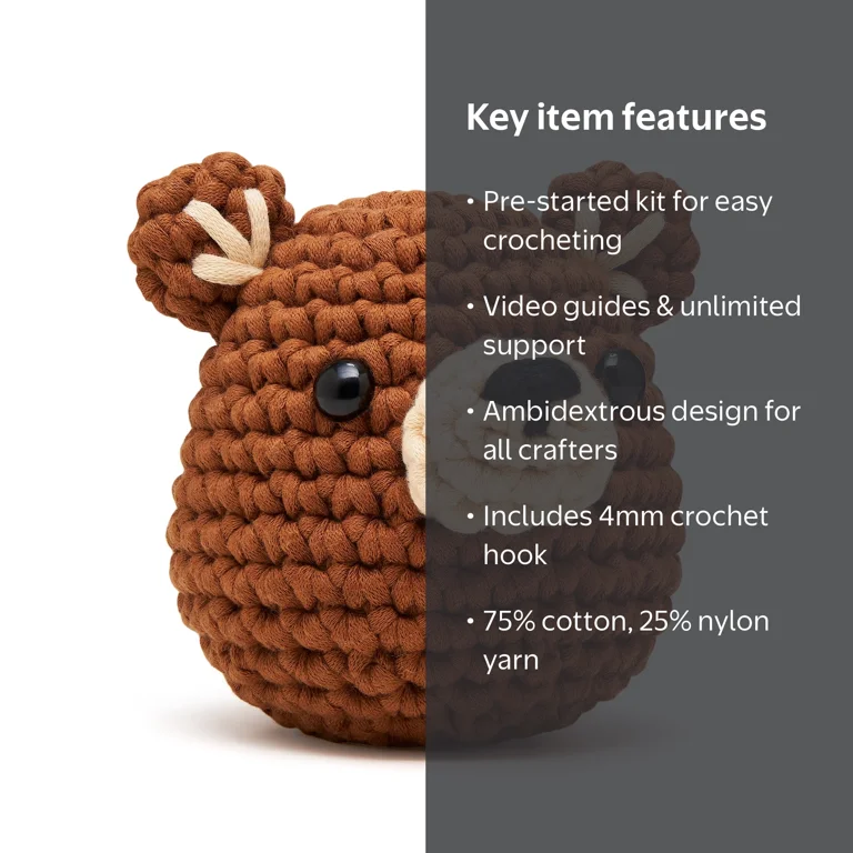 The Woobles Beginner Crochet Amigurumi Kits - Walrus - Walmart.com