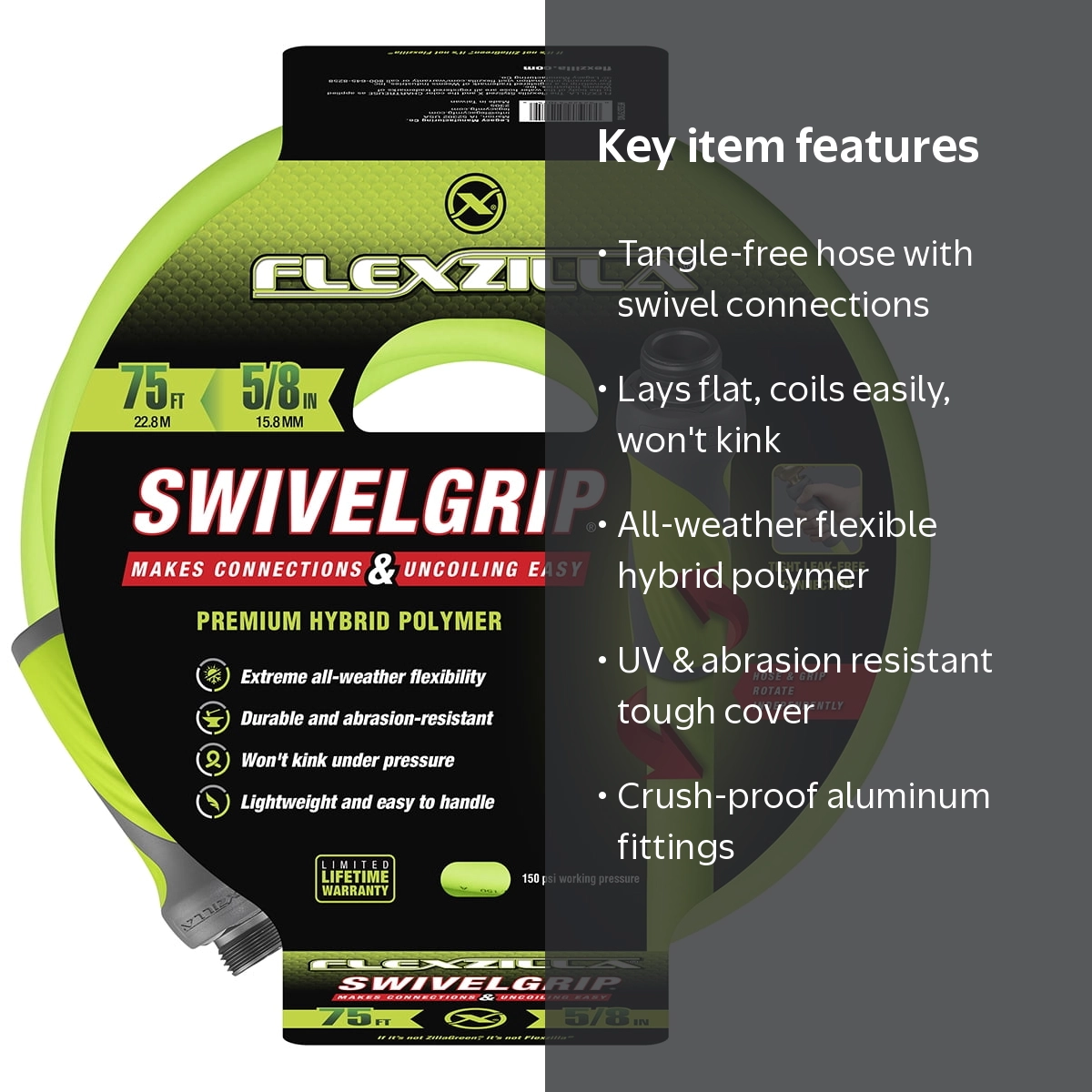 Flexzilla, Garden Hose, 5/8 in. x 75 ft, All-Weather - Walmart.com