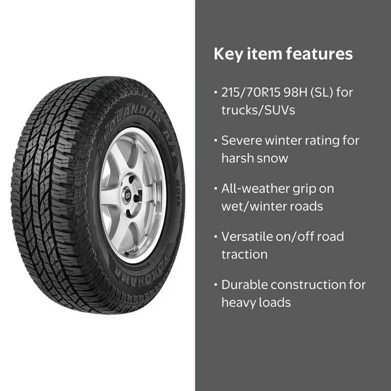 Yokohama Geolandar A/T G015 215/70R15 98H OWL All-Weather Tire for