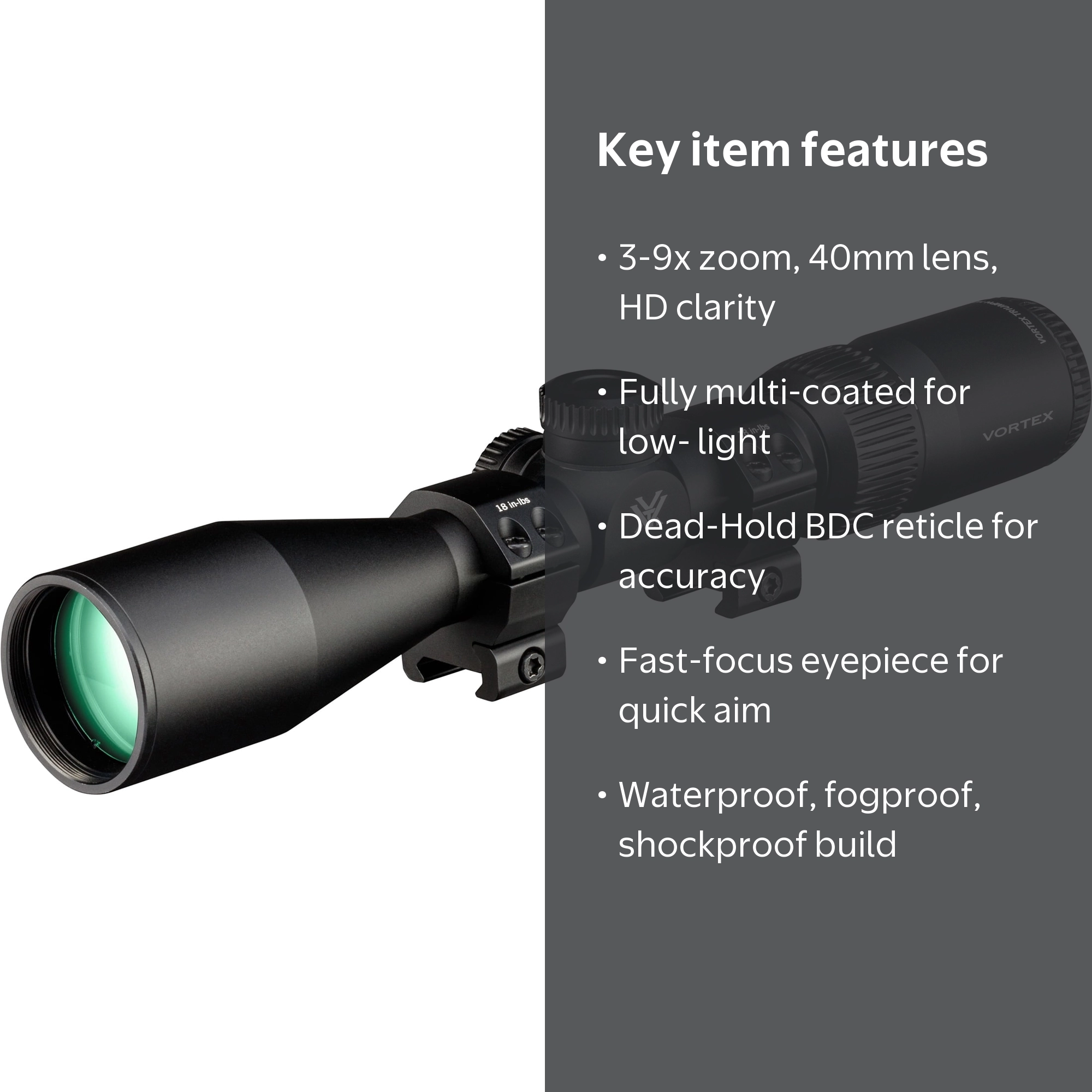 Vortex Triumph HD 3-9x40 Second Focal Plane, 1 inch tube - Walmart.com