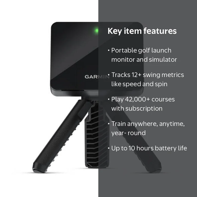 GARMIN, Approach R10 Portable Golf Launch Monitor, Black, 3.5x2
