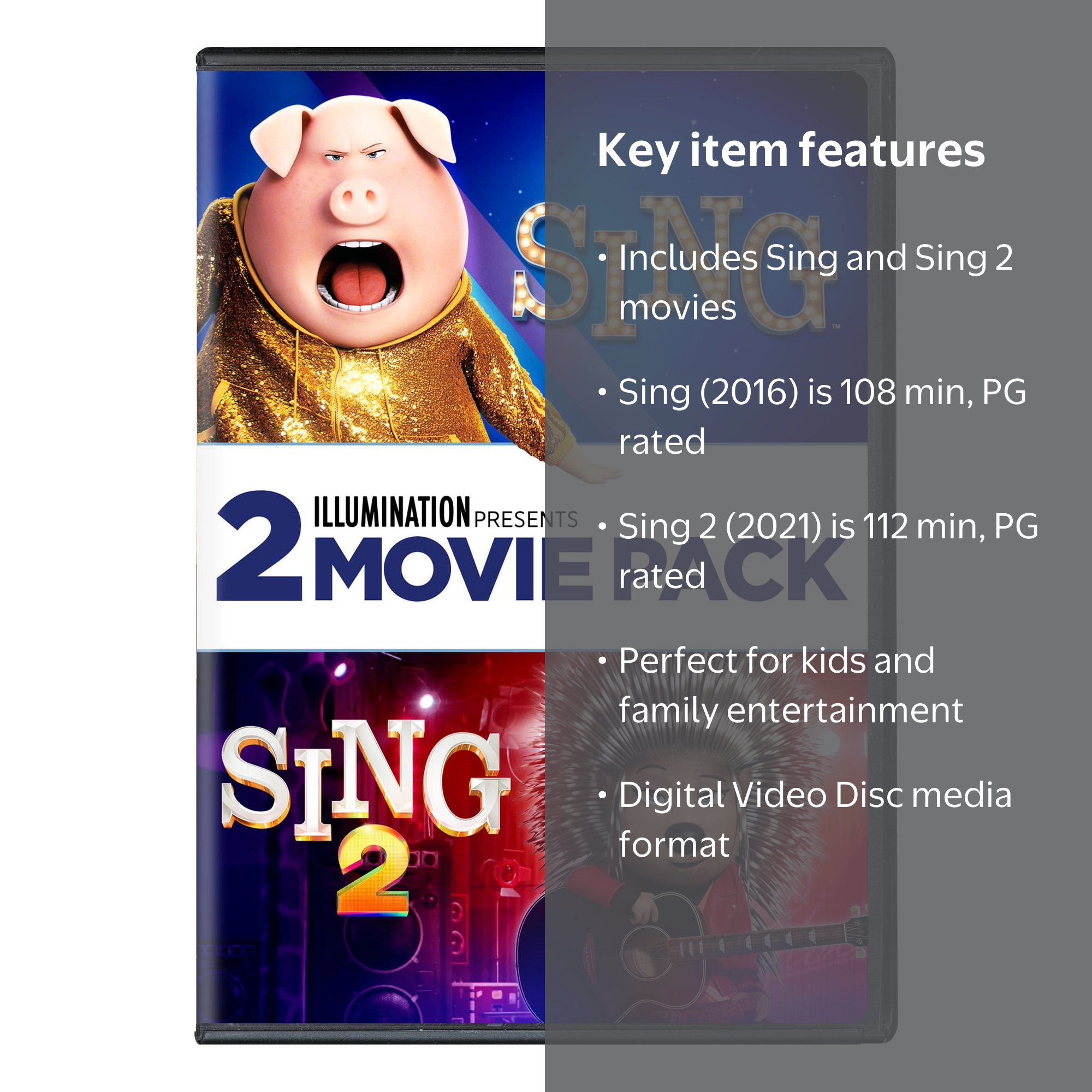 Universal Studios Sing & Sing 2 Family Musical Movies (Kids