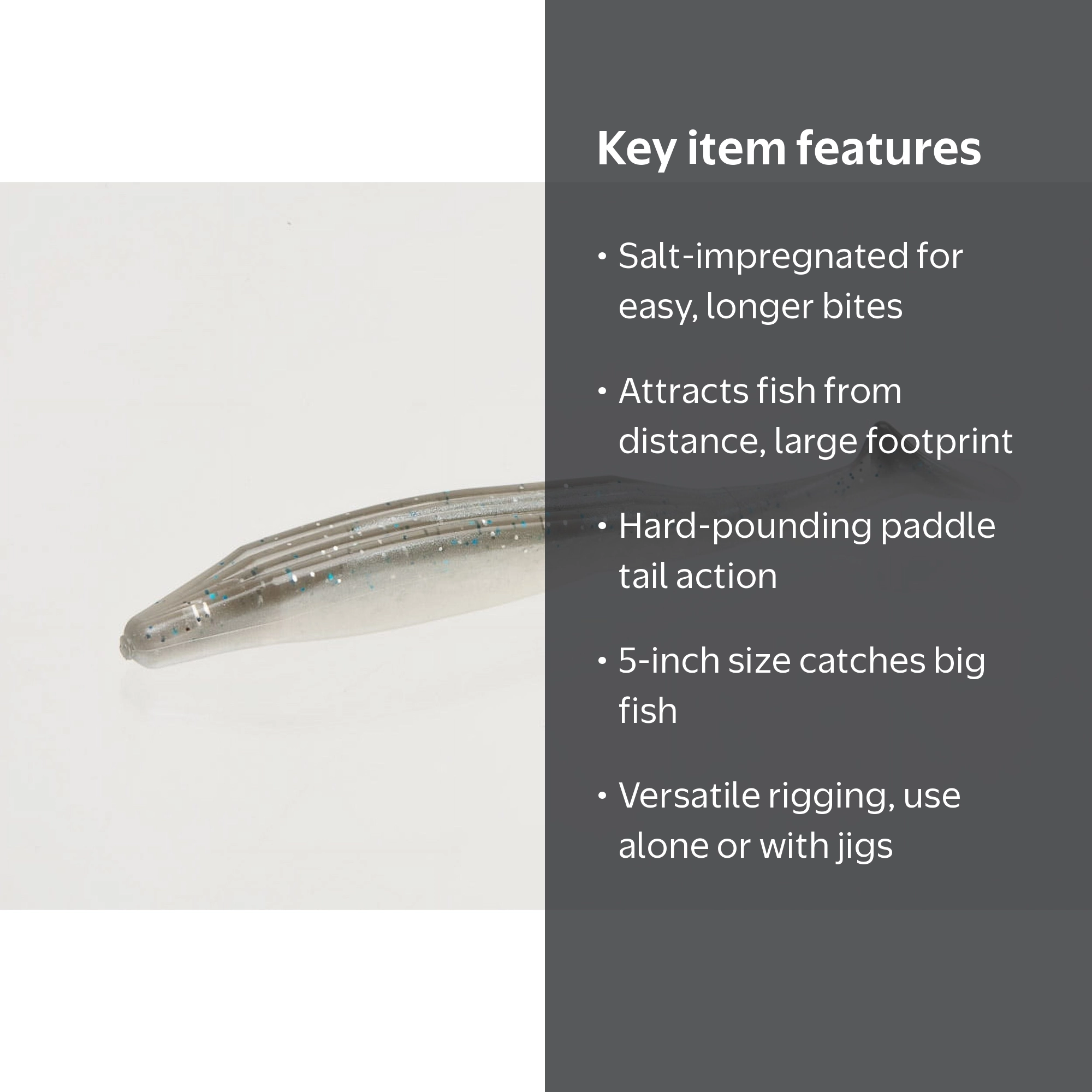 Zoom Swimmin Super Fluke Smokin Shad 5pk - Walmart.com