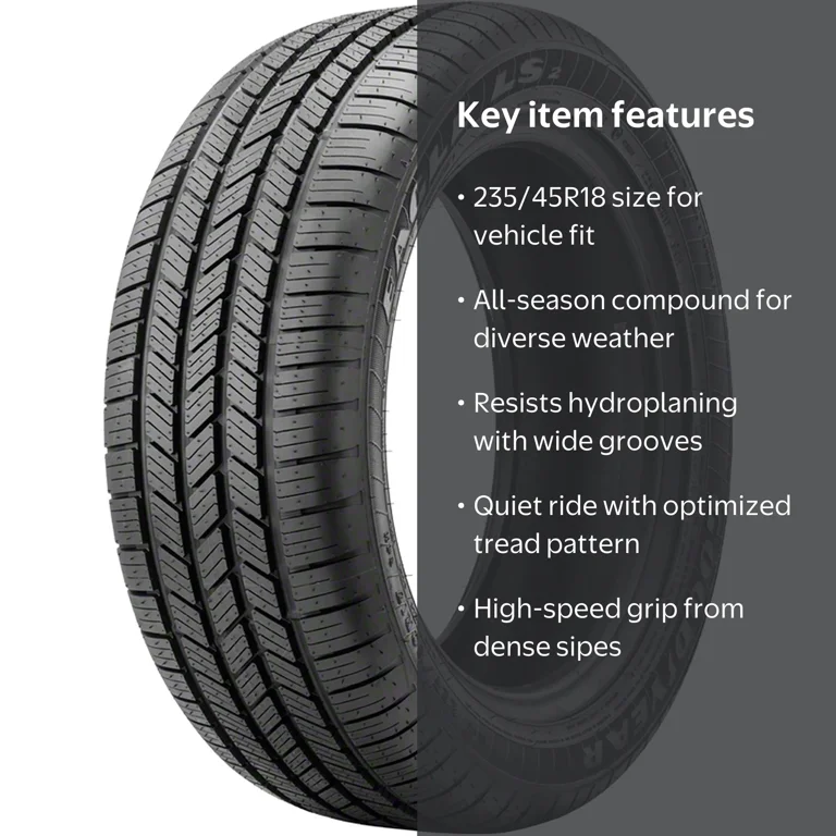 Goodyear, All-Season Tire, 235/45R18, Black, Traction - Walmart.com
