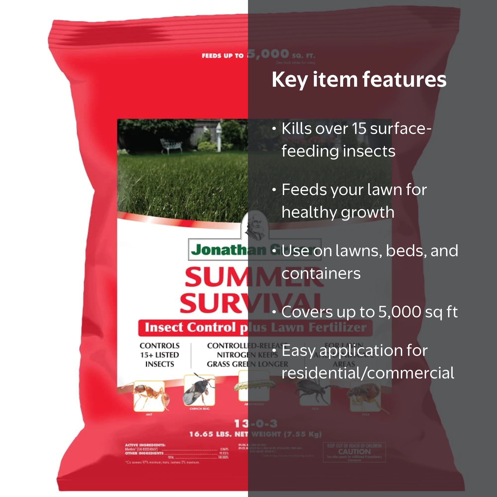 Jonathan Green Summer Survival Insect Control + Lawn Fertilizer