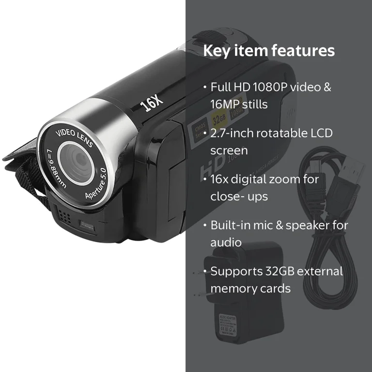 Portable Full HD 1080P High Definition Digital Video Camera, DV