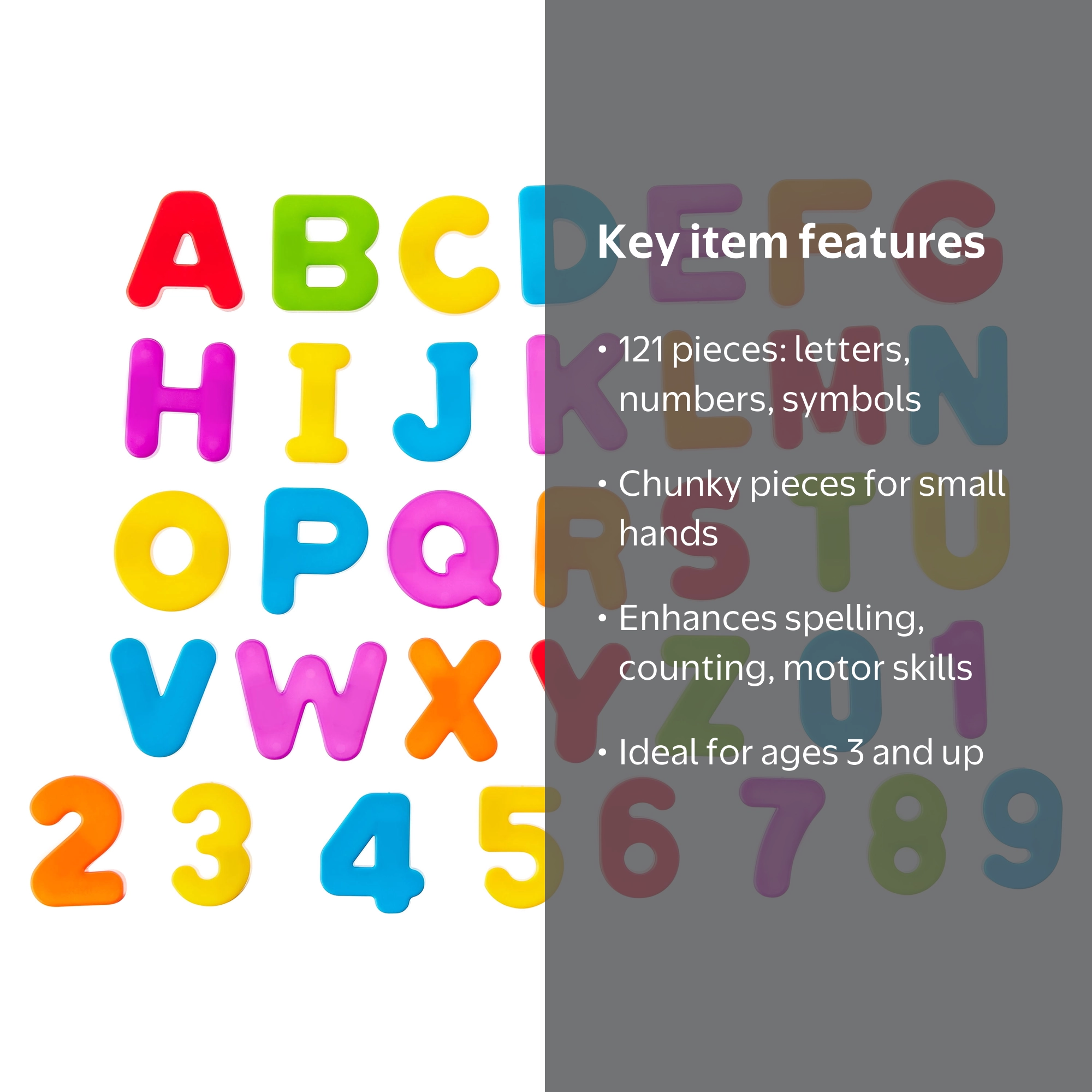Spark.Create.Imagine Magnetic Letters and Numbers, 121 Pieces