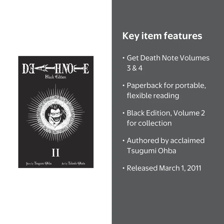 Tsugumi Ohba, Death Note Black Edition, Vol. 2, Paperback