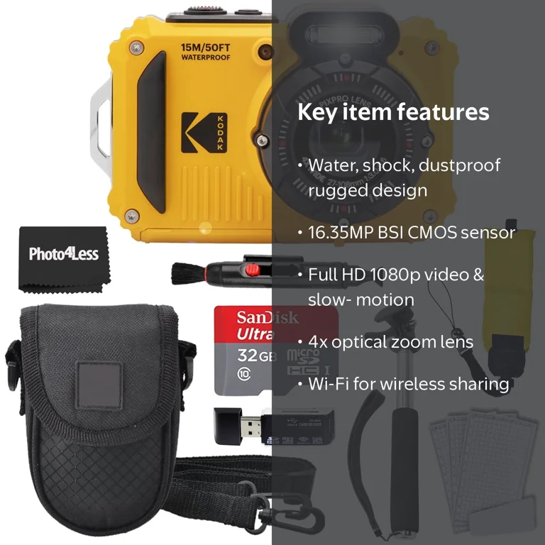 KODAK PIXPRO WPZ2 Point & Shoot Digital Camera: Easy Share