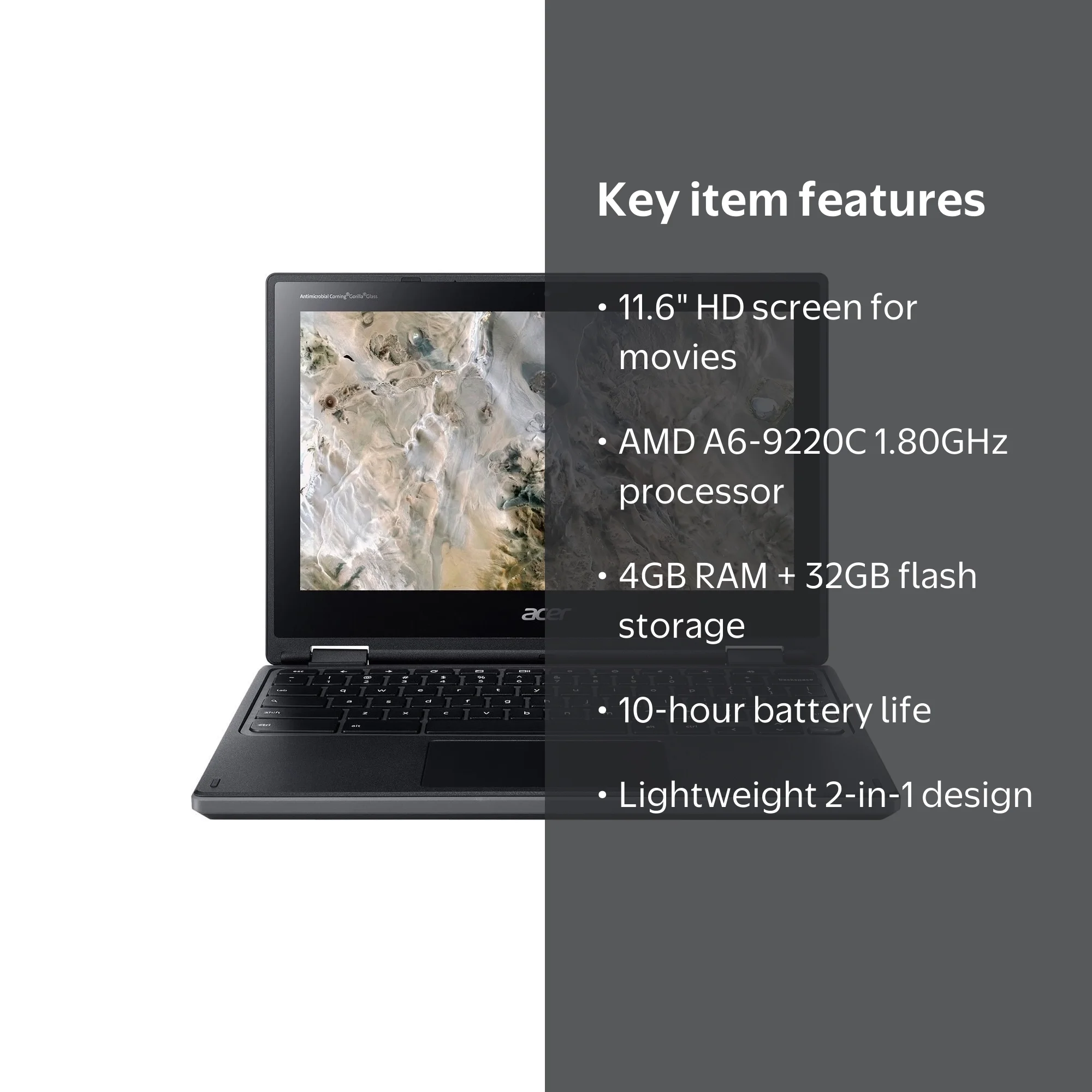 Acer Spin 311 R721T-62ZQ, 11.6-inch Touchscreen 2-in-1 Chromebook