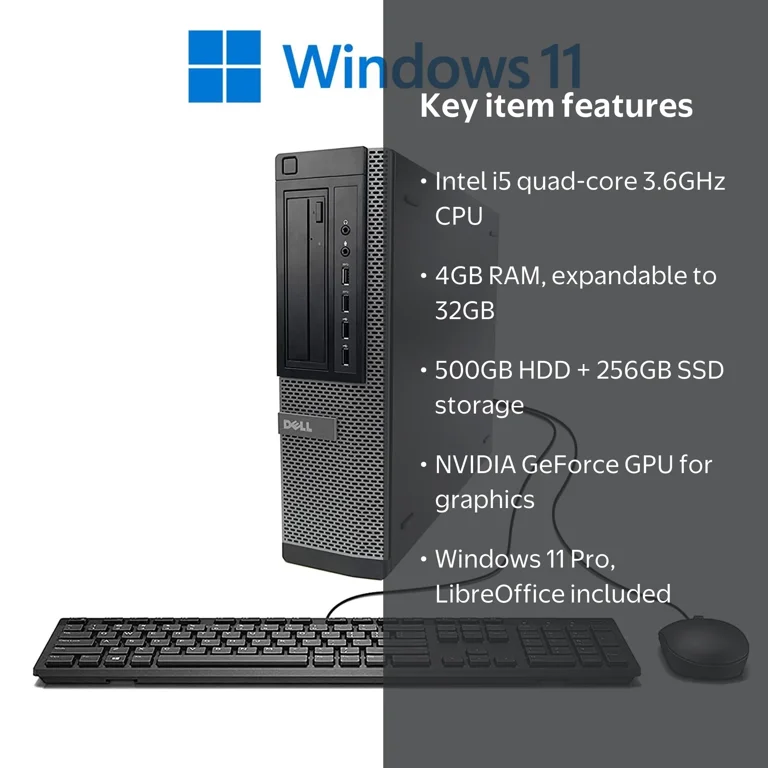 Restored DELL Optiplex 3020 SFF Desktop PC - Intel Core i5 3.6 GHz