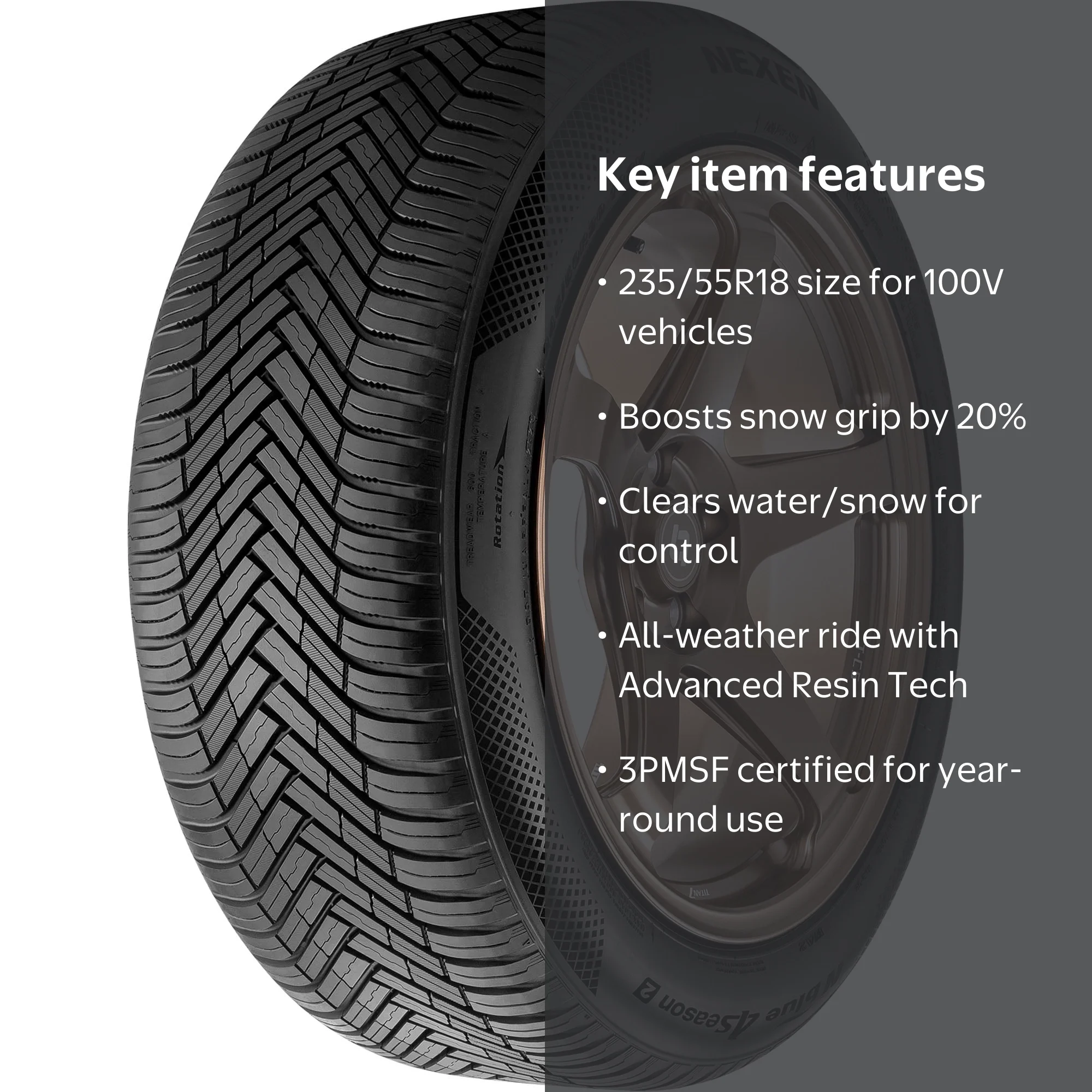 Nexen N Blue 4S 2 All Weather 235/55R18 100V Passenger Tire