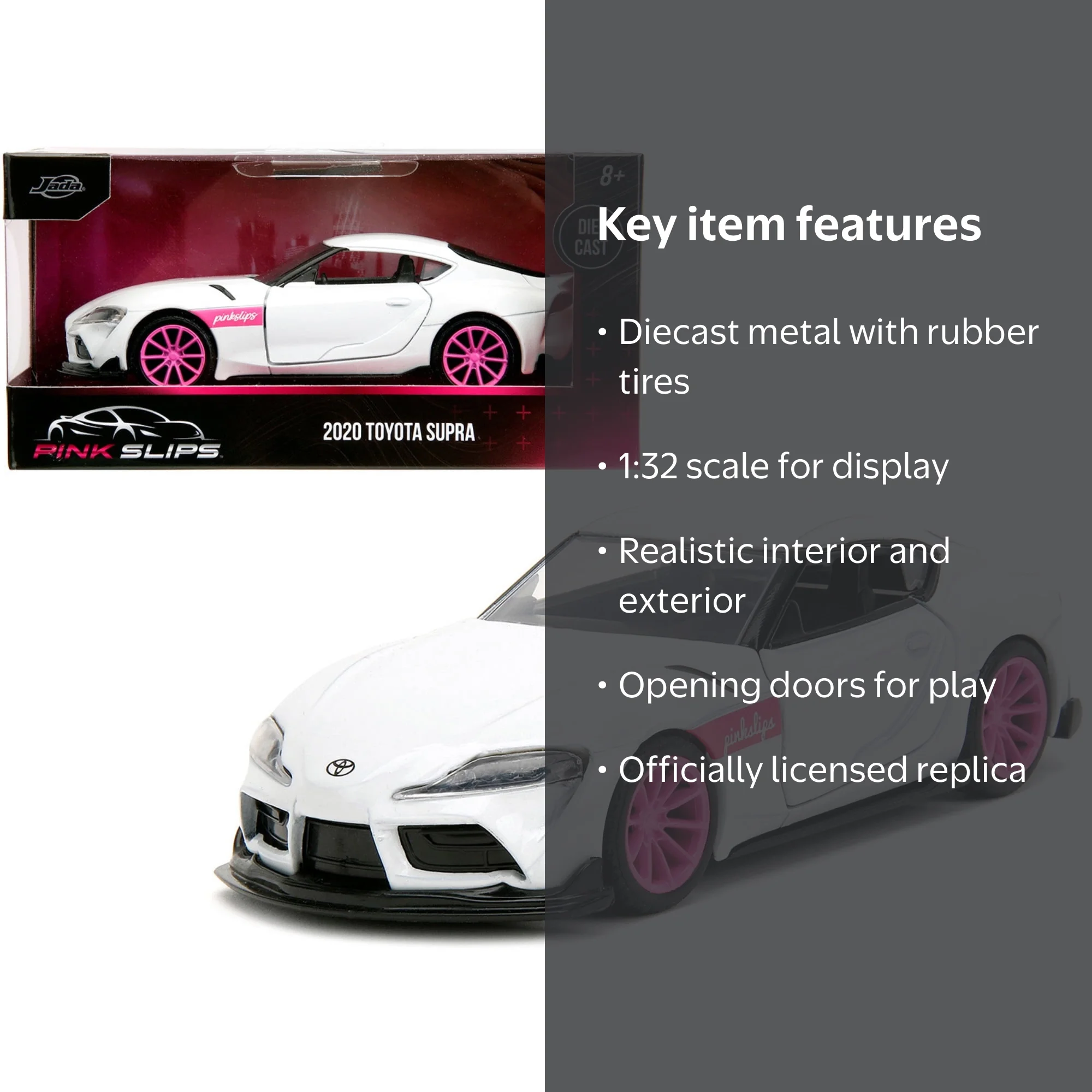 Jada Toys, 1/32 Scale Die-Cast Toyota Supra Pink Slips Series