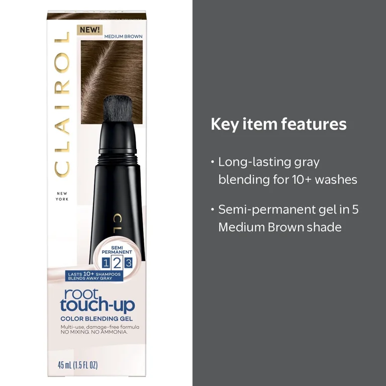 Clairol, Root Touch-Up Hair Dye, 1.5 fl oz, Medium Brown - Walmart.com