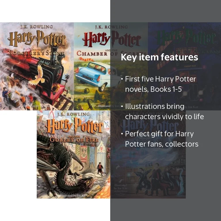 J.K. Rowling Harry Potter Illustrated Collection 1–5 – Sorcerer's