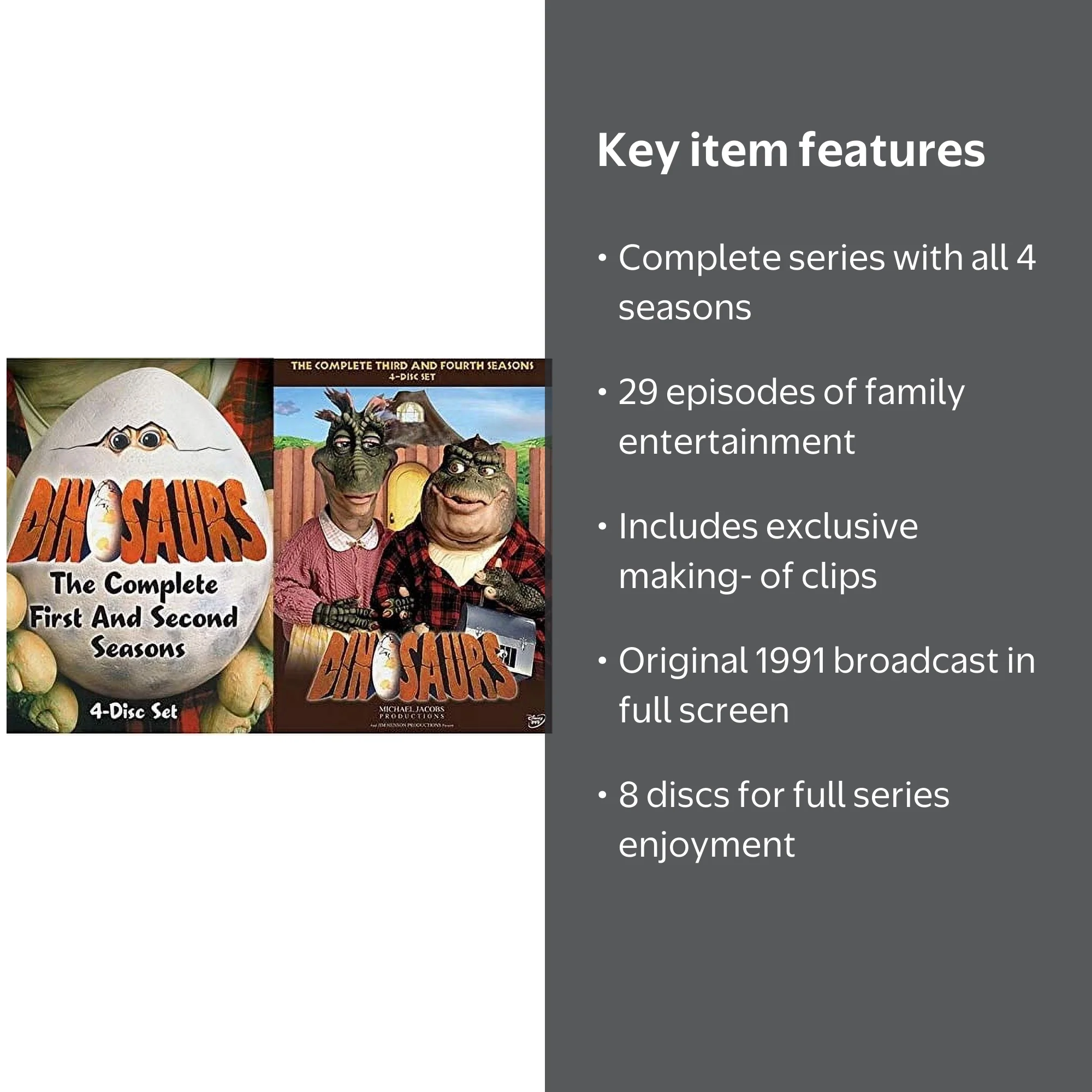 その他 Dinosaurs: Complete Third &amp; Fourth Seasons (4pc) Amazon.com: Dinosaurs Seasns 3 And 4 : DINOSAURS: THE COMPLETE