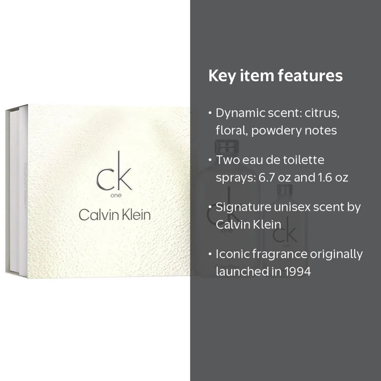 Calvin Klein Ck One Unisex Eau de Toilette 2PCS Gift Set - Walmart.com