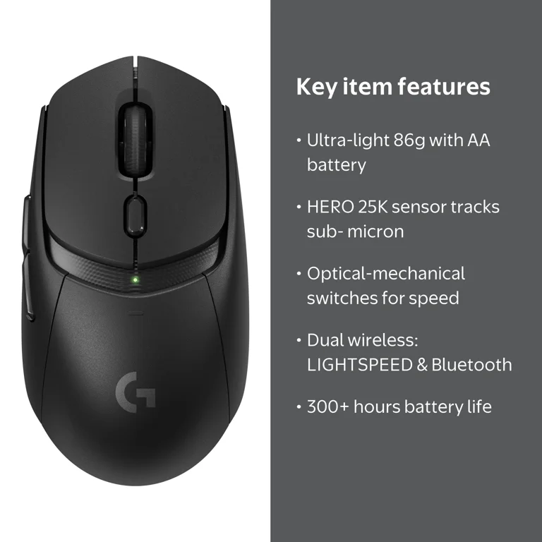 Logitech G309 Lightspeed Wireless Gaming Mouse, Lightweight