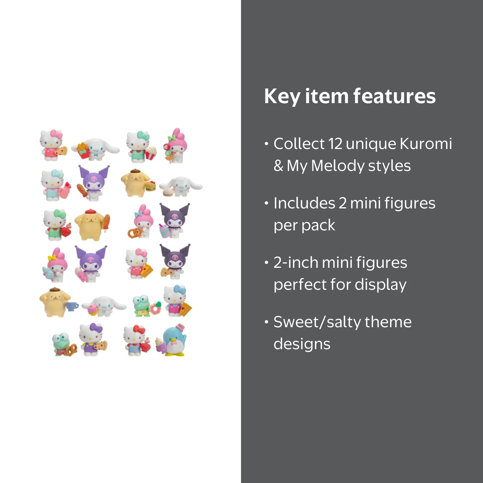 Sanrio Sweet & Salty Kuromi & My Melody Mini Figure 2-Packs