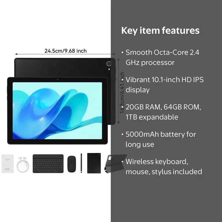 Android 14 Tablet 10inch with Keyboard set,20GB RAM+ 64GB ROM/1TB