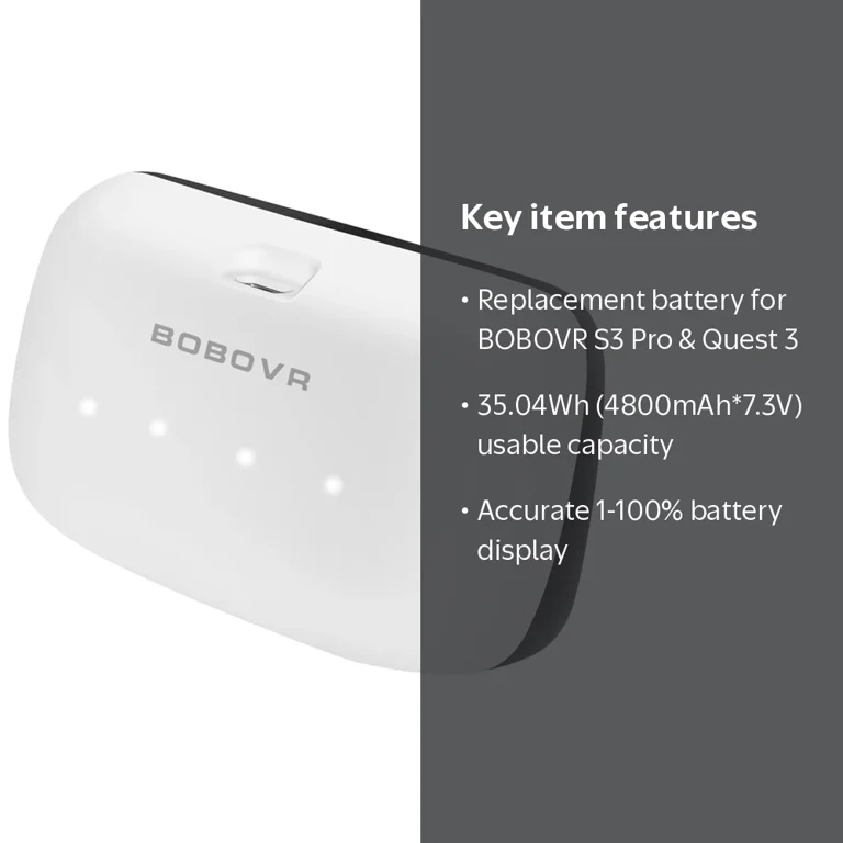 BOBOVR, Battery Pack, 10000mAh, Hot-Swap Magnetic Power - Walmart.com