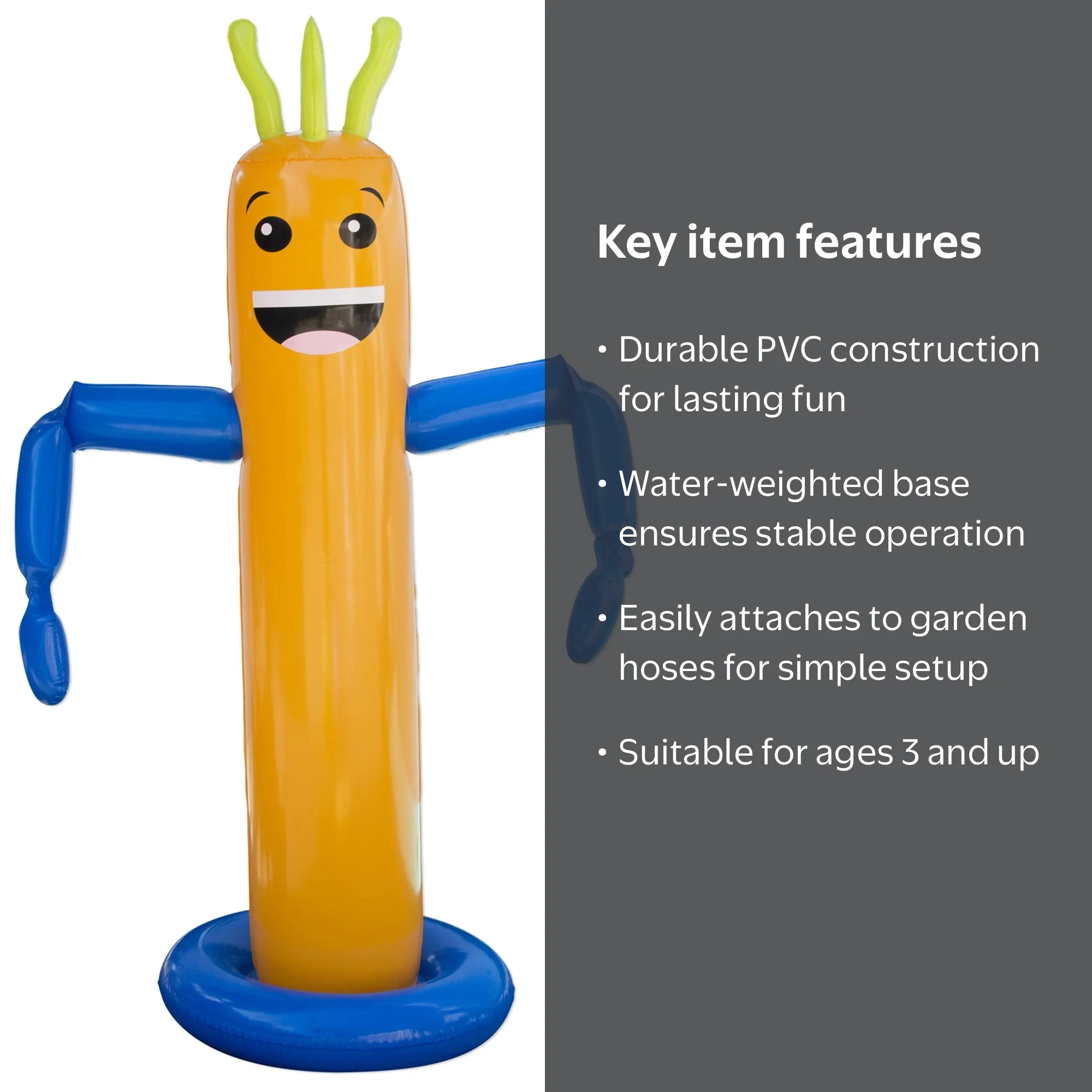 Banzai Wacky Wiggles Inflatable Sprinkler Outdoor Water Play Set