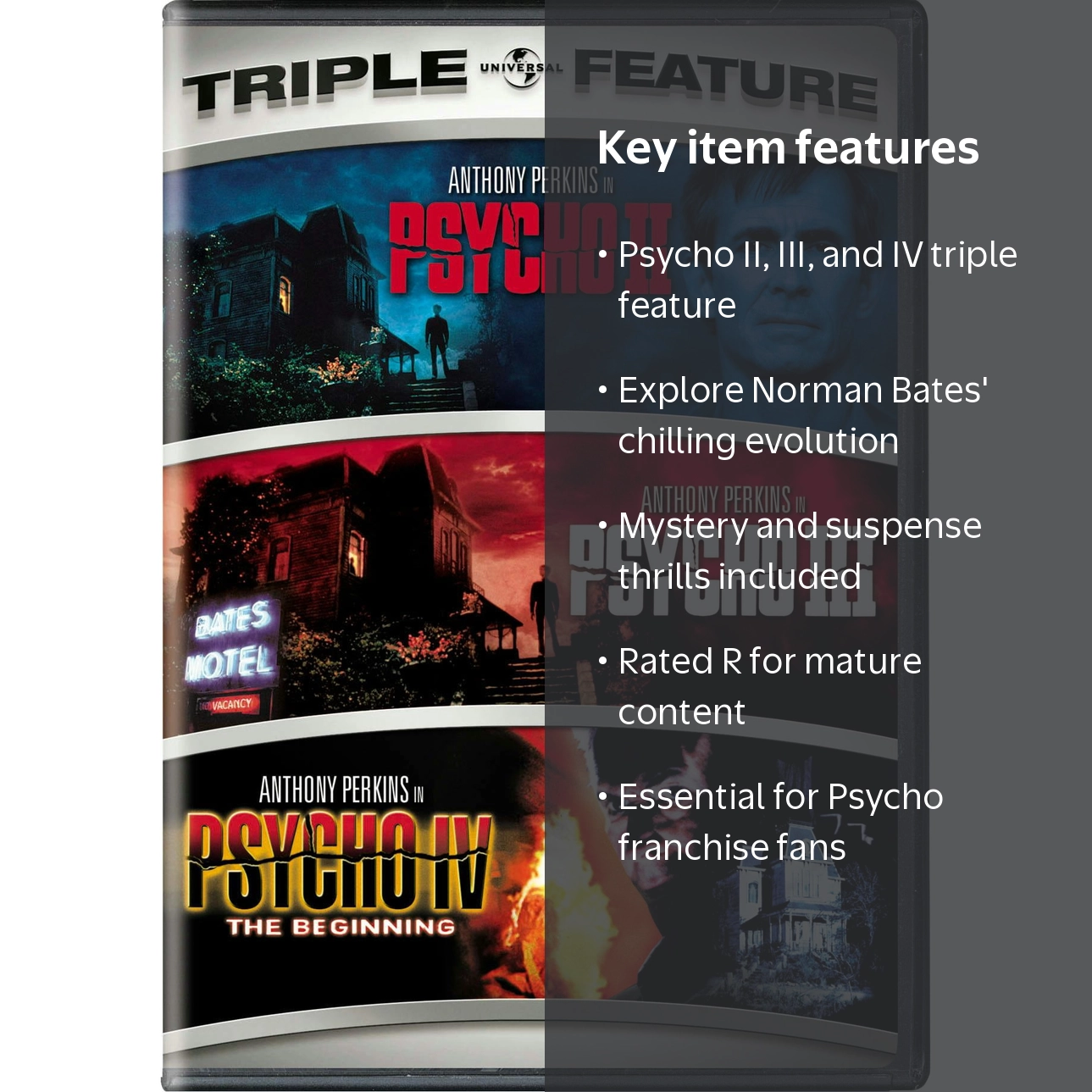 Psycho II/Psycho III/Psycho IV: The Beginning (DVD) - Walmart.com Psycho II/Psycho III/Psycho IV: The Beginning (DVD) - Walmart.com