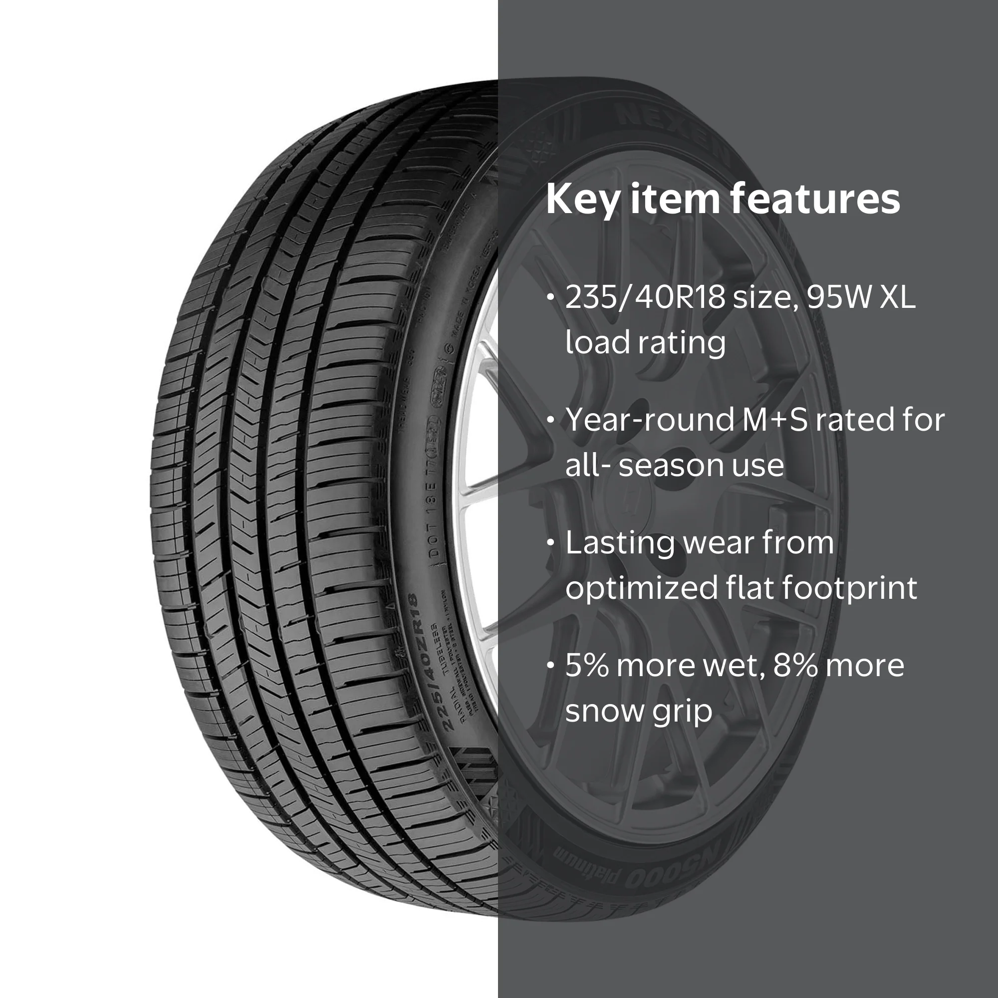 Nexen N5000 Platinum 235/40R18 95W XL All Season Passenger Tire