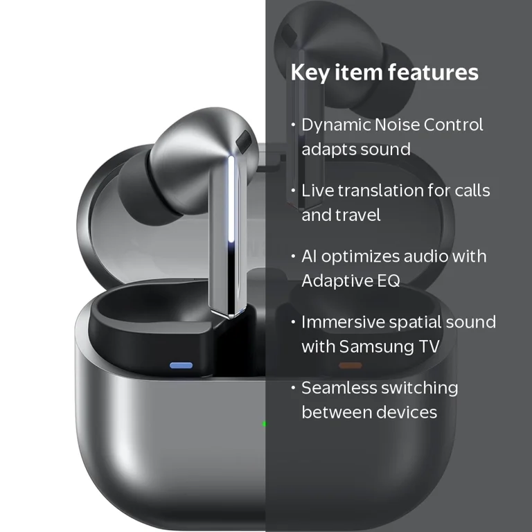 Samsung, In-Ear Noise Cancelling True Wireless Earbuds, Silver