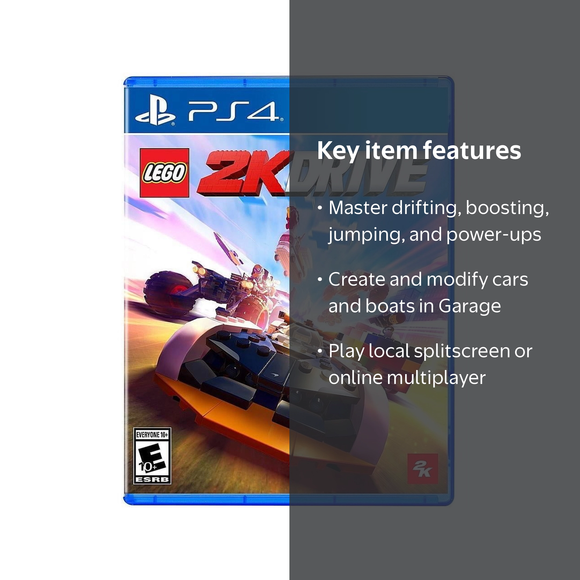 LEGO 2K Drive - PlayStation 4, Open Box, 3-in-1 Aquadirt Racer Kit