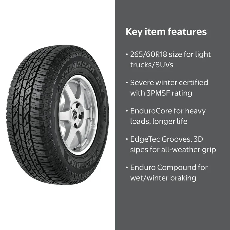 Yokohama Geolandar AT G015 265/60R18 110H All Terrain Light Truck